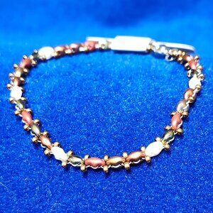 Autumn Tones Dual Beaded Bracelet